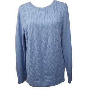 Talbots Light Blue Cable Knit Sweater